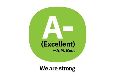 We are financially strong icon. A- (Excellent) rating from A.M. Best